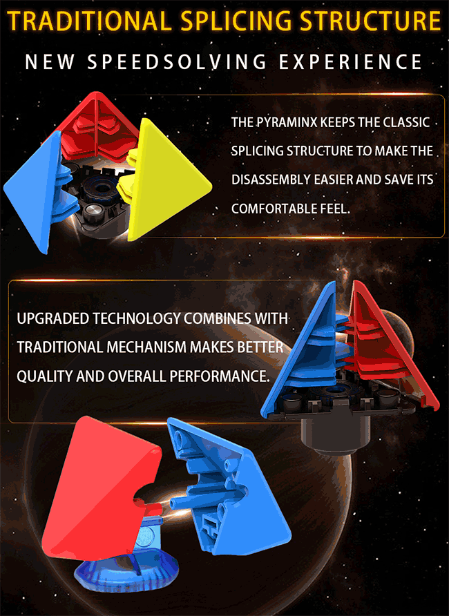 DianSheng Solar S Magnetic Pyraminx Primary Color